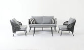 ALBERTI Lounge Set – 5-Seater Outdoor Elegance in Charcoal Grey