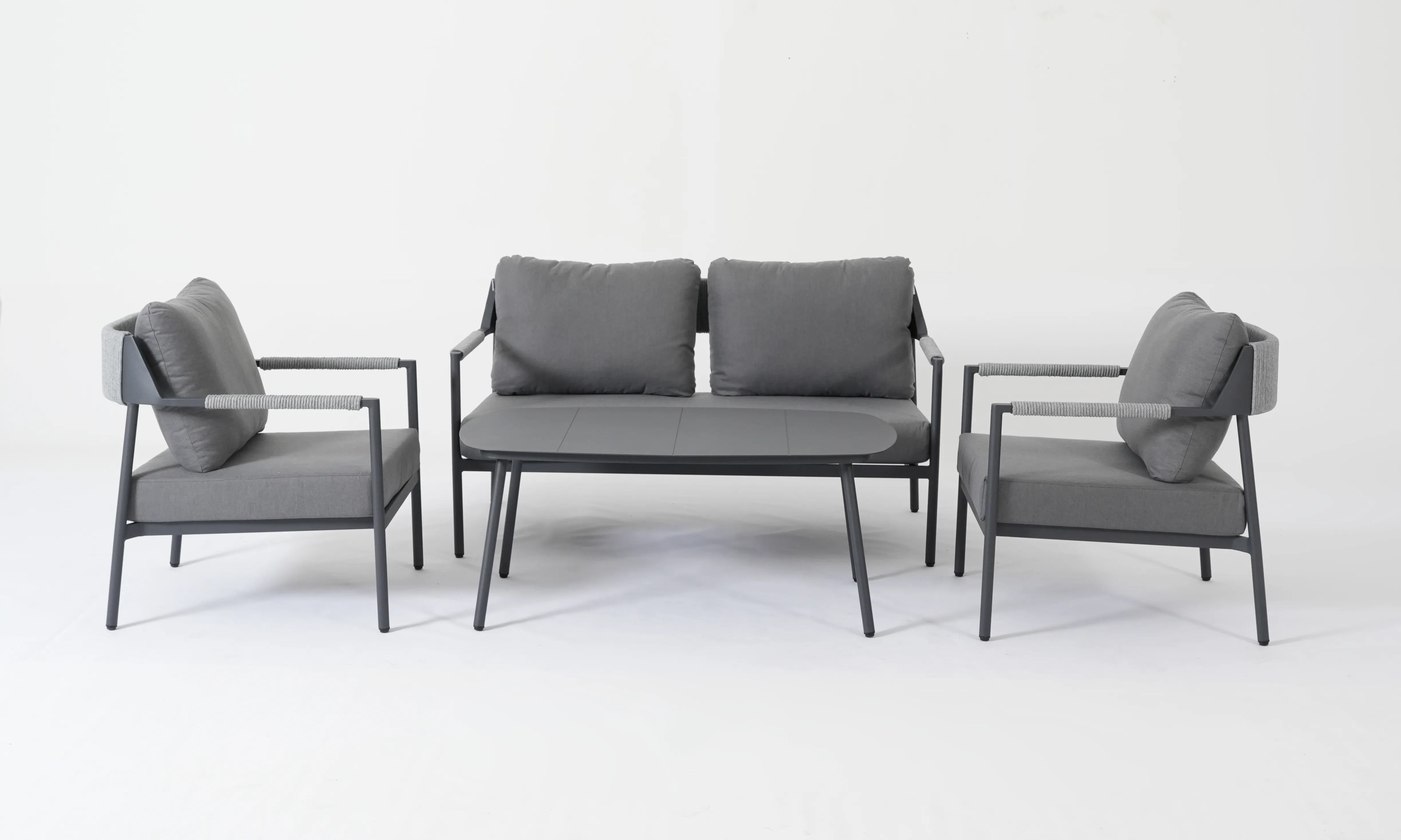 TREVINO Lounge Set – 4-Seater Comfort with Sleek Outdoor Appeal