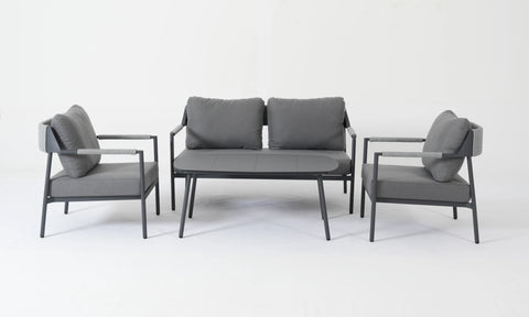 TREVINO Lounge Set – 4-Seater Comfort with Sleek Outdoor Appeal