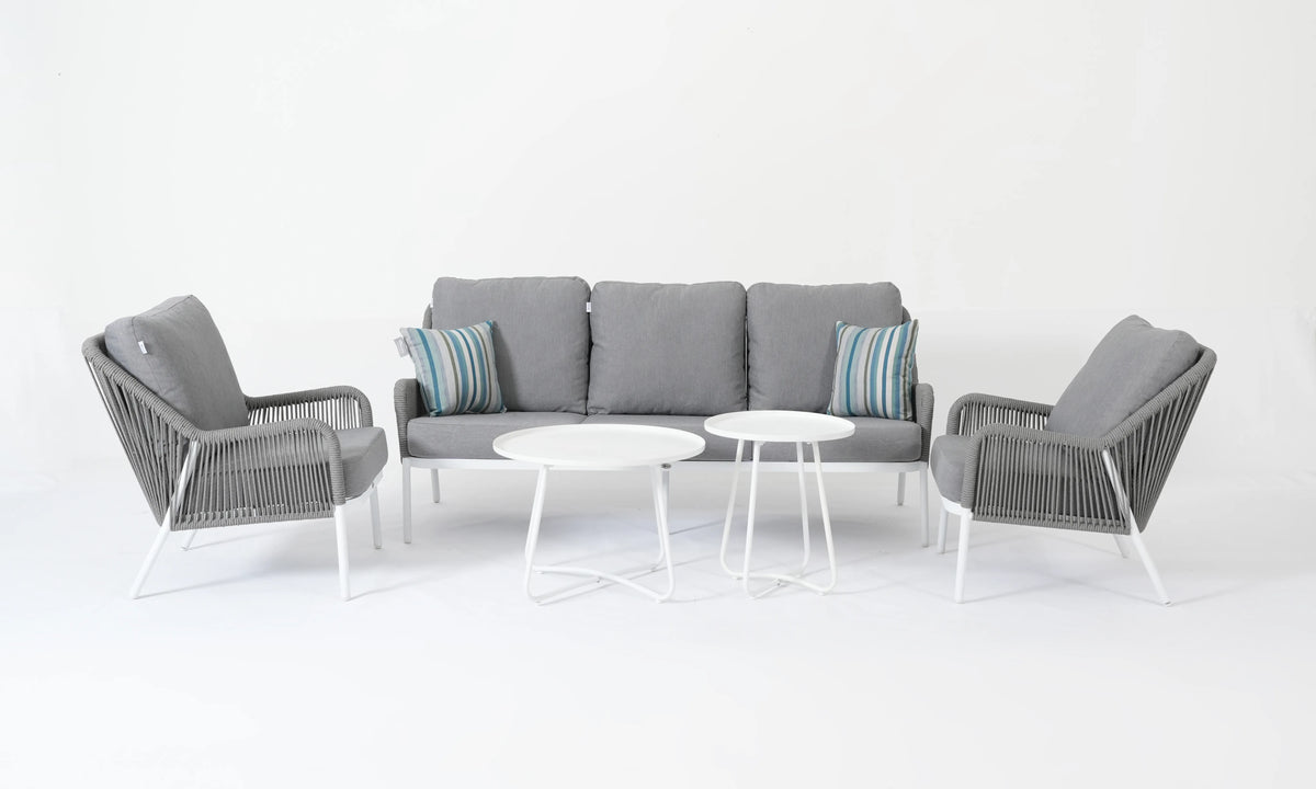 OSCAR Lounge Set – 7-Seater Comfort with Unique Dual-Height Tables