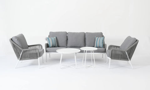 OSCAR Lounge Set – 7-Seater Comfort with Unique Dual-Height Tables