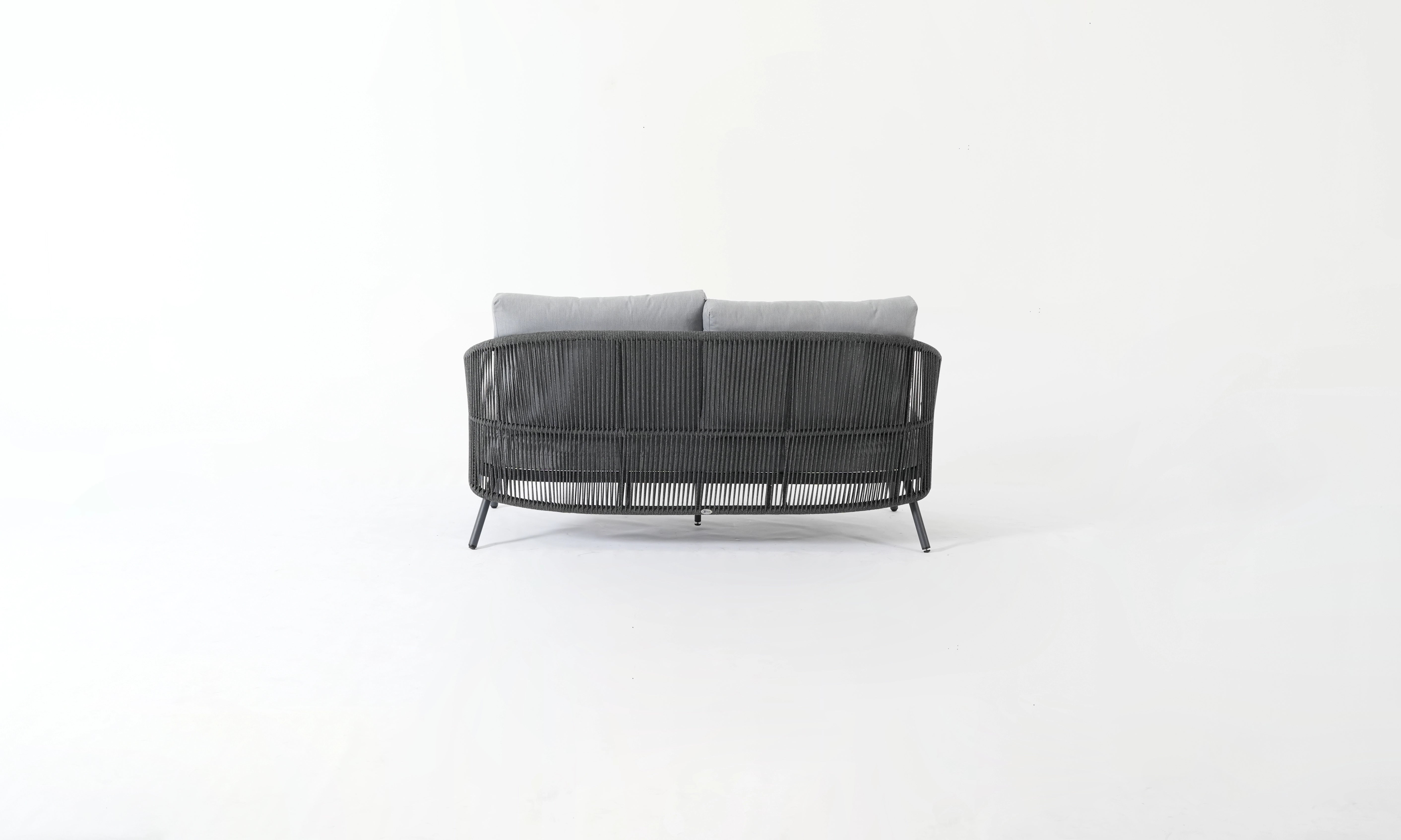 ALBERTI Lounge Set – 5-Seater Outdoor Elegance in Charcoal Grey