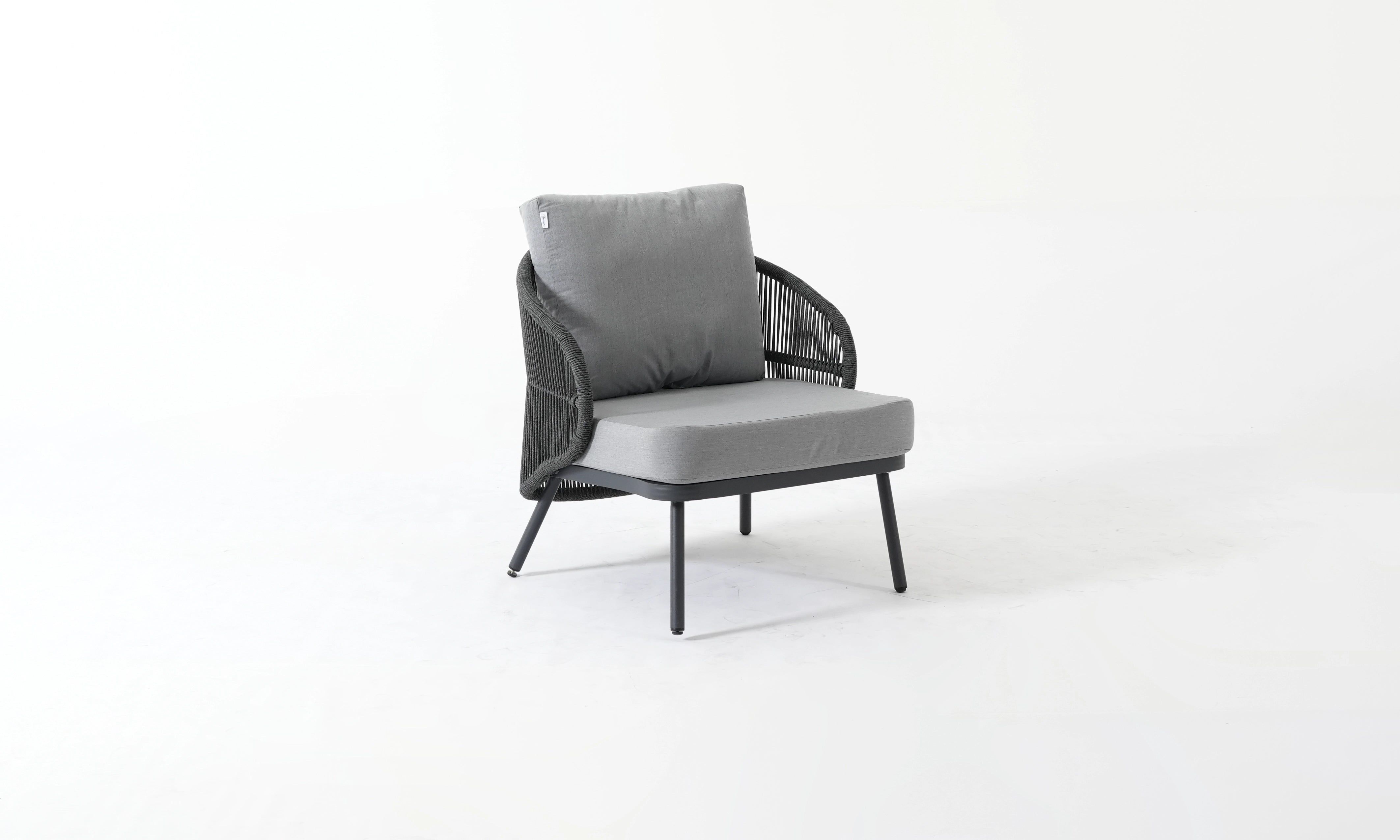 ALBERTI Lounge Set – 5-Seater Outdoor Elegance in Charcoal Grey