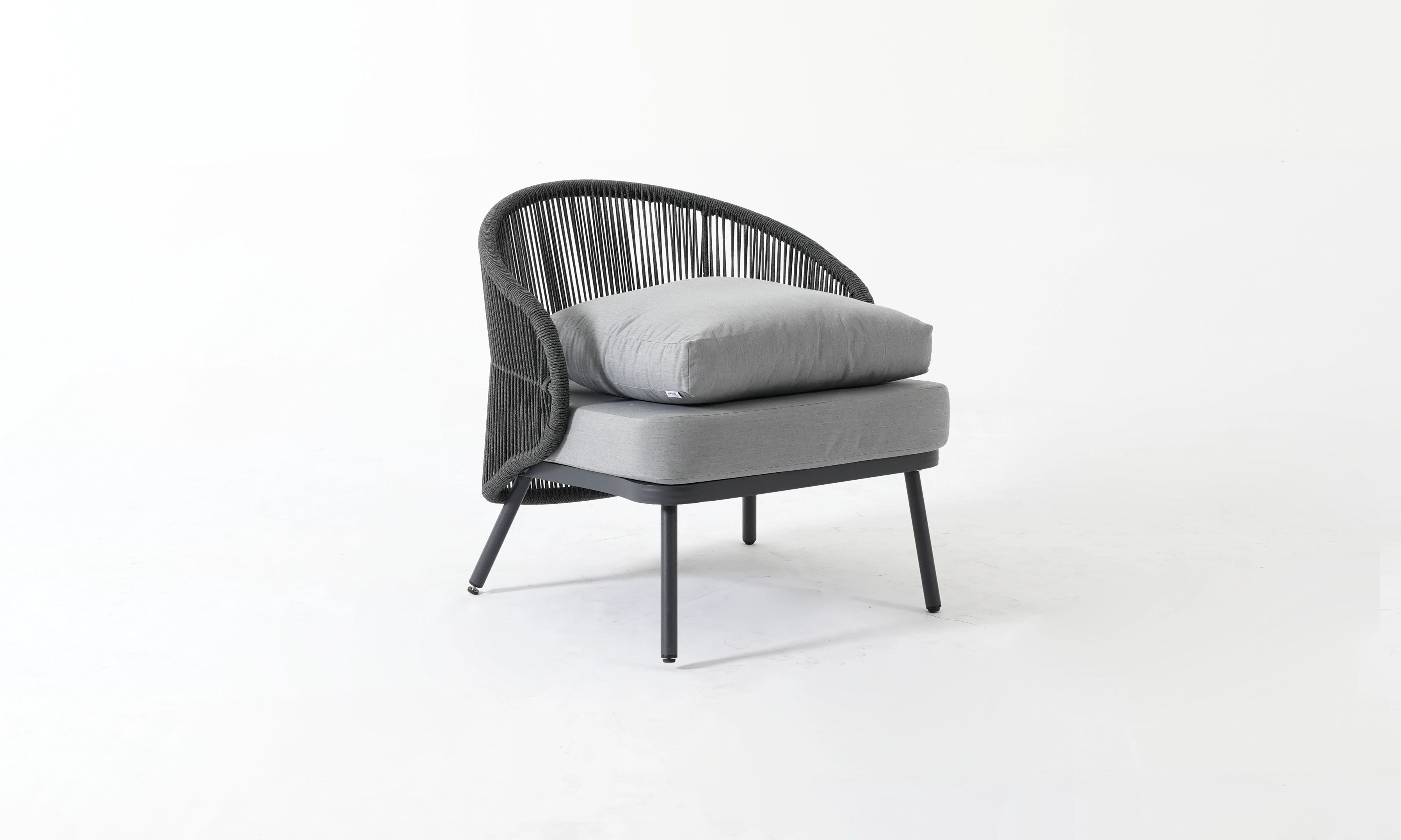 ALBERTI Lounge Set – 5-Seater Outdoor Elegance in Charcoal Grey