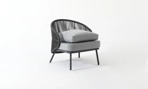 ALBERTI Lounge Set – 5-Seater Outdoor Elegance in Charcoal Grey